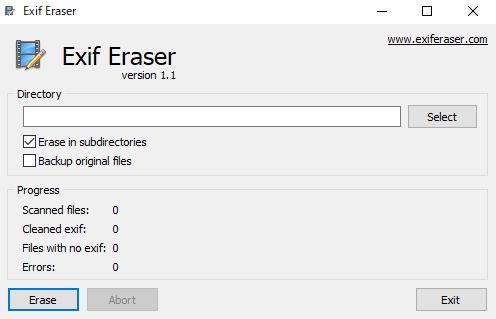 Exif情報を消すフリーソフト「Free EXIF Eraser」