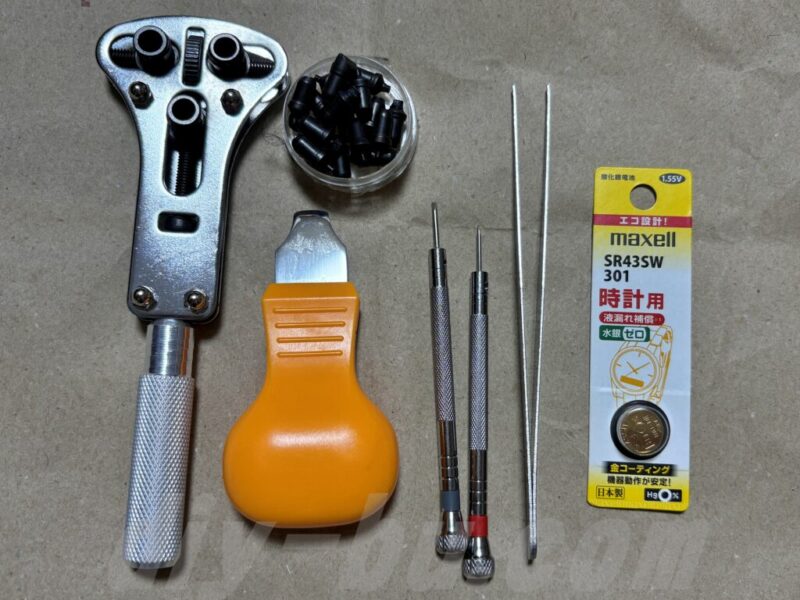 電池交換に必要な道具一覧（精密ドライバー、こじ開け工具など）