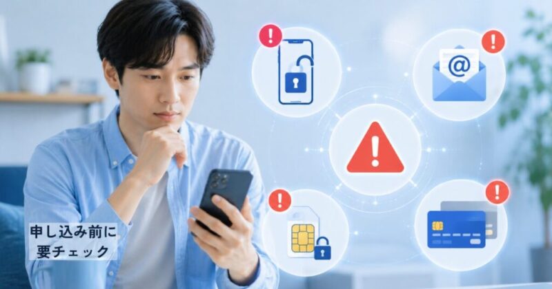 格安SIM乗り換え時の注意点を確認しているイメージ画像