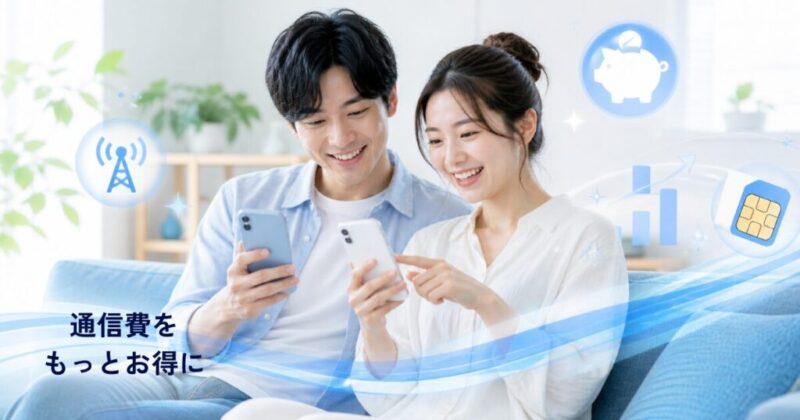IIJmioを利用して通信費を節約しながら快適にスマホを使うイメージ画像