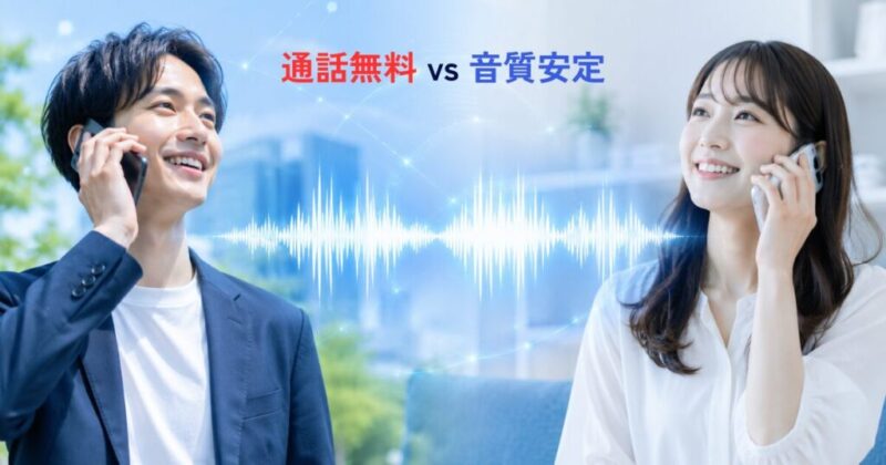 スマートフォンの通話品質や音声通話をイメージした画像