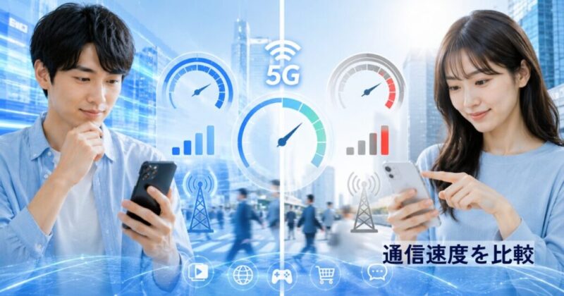 格安SIMの通信速度や安定性を比較しているイメージ