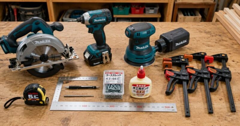 木製棚DIYで使用する工具一覧